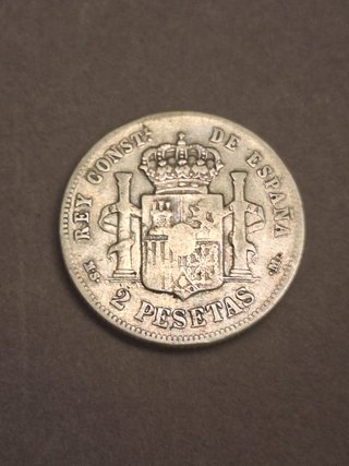 Moneda 2 Pesetas 1881 Alfonso XII Plata