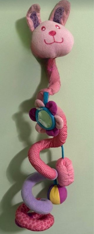 Sonajero Espiral Bebé Conejito Rosa