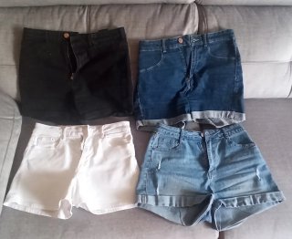 Lote 4 Pantalones Cortos Mujer
