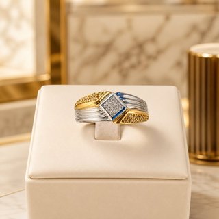 Anillo Oro Blanco 18kl Diamantes BIL-TRA1274
