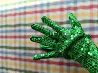 Guantes Verdes Lentejuelas Talla Única