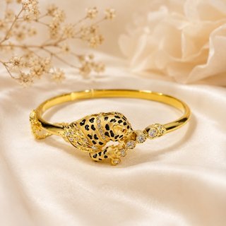Pulsera Rígida Leopardo Oro 18k BIL-TRA2473