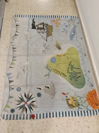 Alfombra infantil mapa pirata 180x125