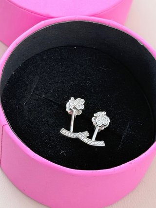 Pendientes Tous Oro Blanco Brillantes