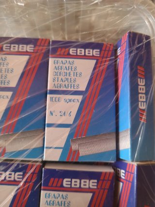 Lote 10 cajas grapas EBBE 24/6