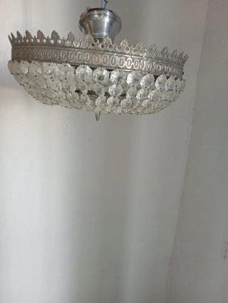 Lámpara Vintage Cristal y Metal