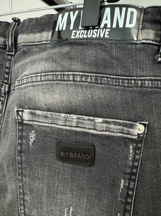 Pantalón corto vaquero hombre gris