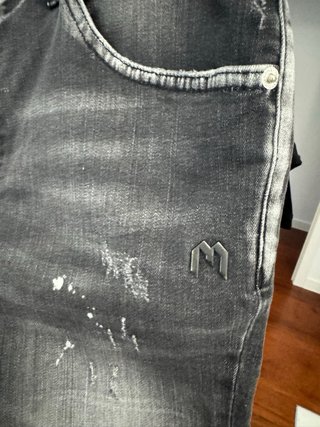 Pantalón corto vaquero hombre gris