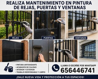 Soy pintor de rejas , puertas , ventanas etc