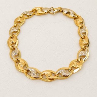 Pulsera Oro 18kl bicolor BIL-TRA2371