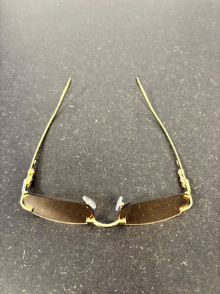 Óculos Panther Rimless Dourado Lente Castanha