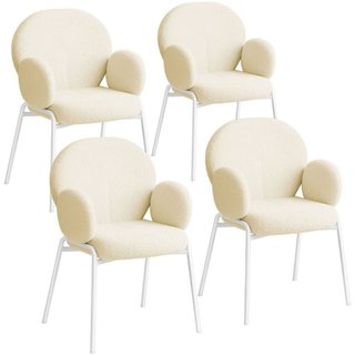 Sedia Scandi imbottita, tessuto bouclé · Sedie