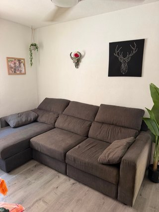 Sofá chaiselongue modular Ikea tela