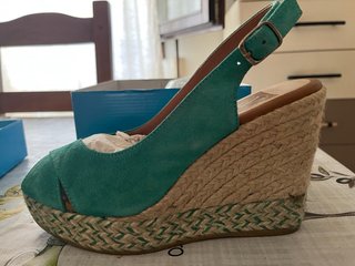Sandalias Viguera esparto tacón alto