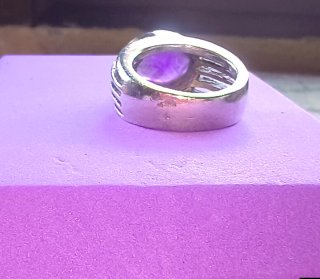 Anillo Plata Amatista Años 80