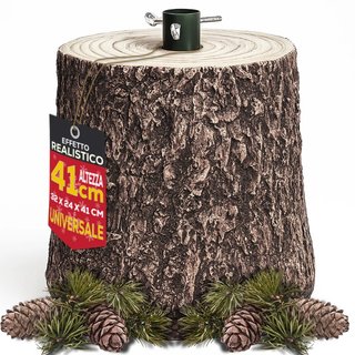 Base Supporto Albero di Natale Scuro Tronco Natalizio 41cm