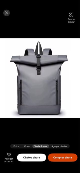 Mochila Minimalista Impermeable Beige