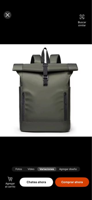 Mochila Minimalista Impermeable Beige