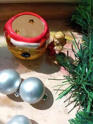 Lotto decorazioni Natale: palline, festone.Luci