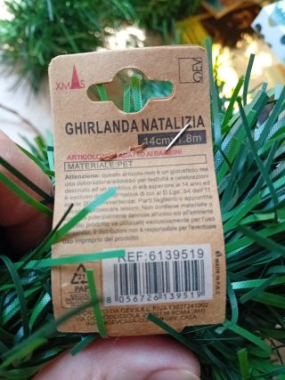 Lotto decorazioni Natale: palline, festone.Luci