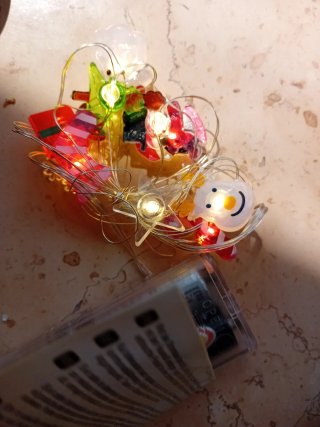 Lotto decorazioni Natale: palline, festone.Luci