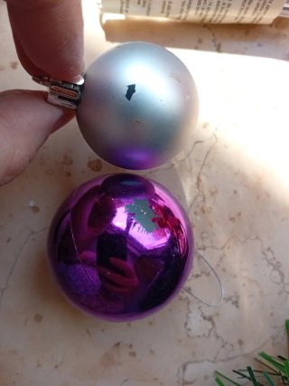 Lotto decorazioni Natale: palline, festone.Luci
