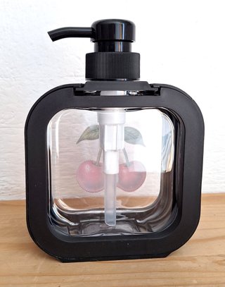 Dispenser portasapone con ciliegie