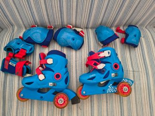 Patines Oxelo Talla 26-28 + Accesorios