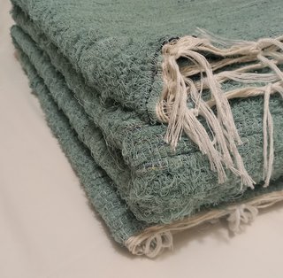 Tappeto di cotone 145 x 195, tonalità verde. Lavabile