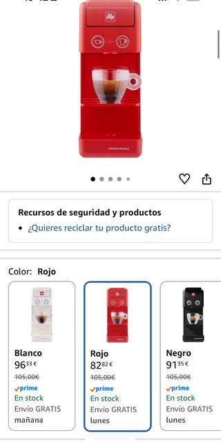 Cafetera Illy Iperespresso Y3.3 Roja