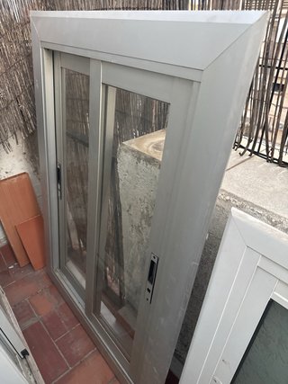 Ventana corredera aluminio con cristal