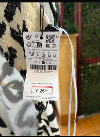 Vestido Stradivarius Talla M Estampado