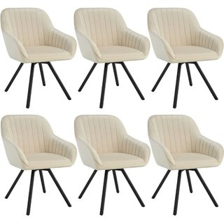 Poltrona girevole con braccioli Snug effetto velluto,