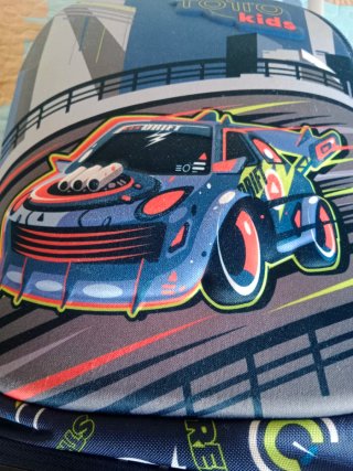 Mochila escolar TOTO kids coche de carreras