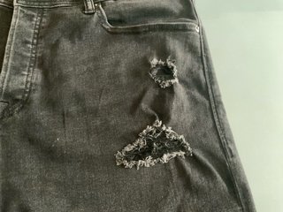Jack & Jones Shorts Negros Efecto Desgastado XXL