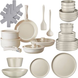 Set iniziale da cucina per 6 persone con stoviglie, pentole