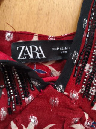 Vestido Zara Boho Estampado Talla M