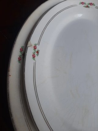 Bandejas ensaladeras porcelana floral