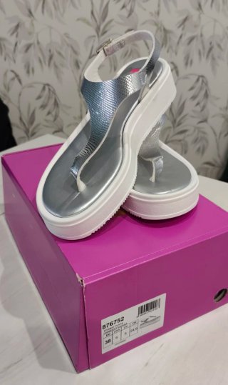 Sandalias Pablosky Plataforma Plata