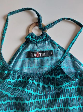 Vestido Kaotik verde agua estampado Talla 8