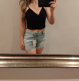 Shorts strass Zara etiqueta