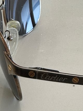 Gafas Cartier Aviador Plata y Negro