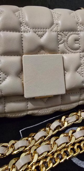 Bolso Purificación García Beige Cadena Dorada