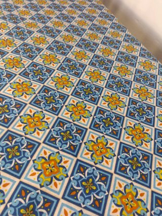 Retal 2x1,40 de tela de loneta estampada