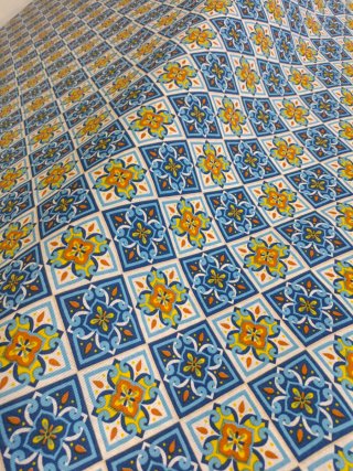 Retal 2x1,40 de tela de loneta estampada