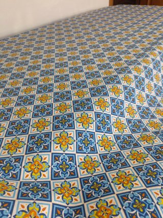 Retal 2x1,40 de tela de loneta estampada