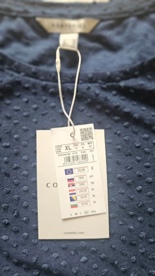 Camiseta Cortefiel plumeti azul