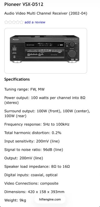 Pioneer amplificatore 100W