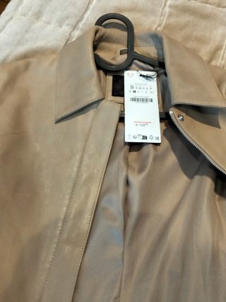 Camisa Zara Talla L Beige Nueva Con Etiquetas