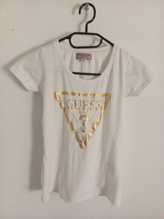 Camiseta Guess Mujer Talla S Dorada